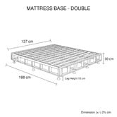 Southern Stylers Beige Liffle Upholstered Bed Base