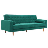 Southern Stylers Plast 3 Seater Velvet Sofa Bed