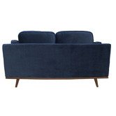 Southern Stylers Navy Brooklyn 2 Seater Velvet Sofa