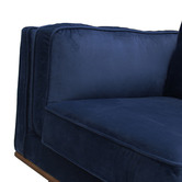 Southern Stylers Navy Brooklyn 3 Seater Velvet Sofa