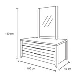 Southern Stylers Alexa Rustic 3 Drawer Dresser &amp; Mirror