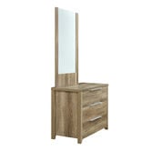 Southern Stylers Alexa Rustic 3 Drawer Dresser &amp; Mirror