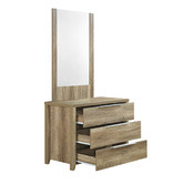 Southern Stylers Alexa Rustic 3 Drawer Dresser &amp; Mirror