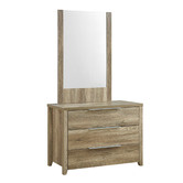 Southern Stylers Alexa Rustic 3 Drawer Dresser &amp; Mirror