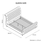 Southern Stylers Grey Emery Velvet Bed Frame