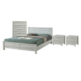 Southern Stylers 4 Piece White Ash Alexa Bedroom Set