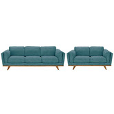 Southern Stylers Brooklyn 5 Seater Upholstered Sofa Set