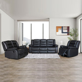 Southern Stylers Ipanema 6 Seater Faux Leather Recliner Sofa &amp; Armchair Set
