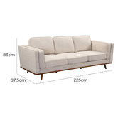 Southern Stylers Modern Brooklyn 3 Seater Sofa