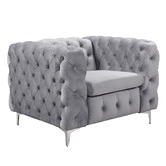 Southern Stylers Black Eddard Velvet Armchair