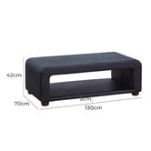 Southern Stylers Faris Rectangular Faux Leather Coffee Table