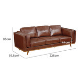 Southern Stylers Brooklyn 5 Seater Faux Leather Sofa Set