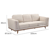 Southern Stylers Brooklyn 5 Seater Upholstered Sofa Set