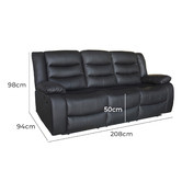 Southern Stylers Ipanema 5 Seater Recliner Sofa Set
