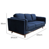Southern Stylers Velvet Brooklyn 6 Seater Sofa &amp; Armchair Set