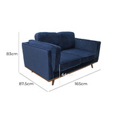 Southern Stylers Velvet Brooklyn 6 Seater Sofa &amp; Armchair Set