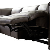 Southern Stylers Grey Caecilius 5 Seater Leather Sofa with Cup Holders &amp; Drawer
