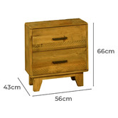 Southern Stylers Ridge Pine Wood Bedside Table