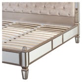 Southern Stylers Sierra Mirrored &amp; Upholstered Bed Frame
