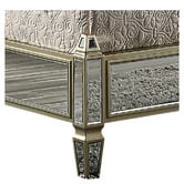 Southern Stylers Sierra Mirrored &amp; Upholstered Bed Frame