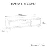 Southern Stylers 180cm Airlie Acacia Entertainment Unit