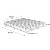 Southern Stylers Charcoal Liffle Upholstered Bed Base