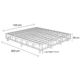 Southern Stylers Charcoal Liffle Upholstered Bed Base