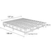 Southern Stylers Charcoal Liffle Upholstered Bed Base