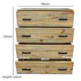 Southern Stylers Kole 4 Drawer Tallboy