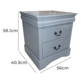 Southern Stylers Caila 2 Drawer Bedside Table