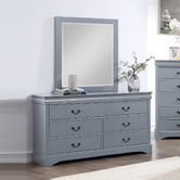 Southern Stylers Caila 6 Drawer Dresser with Mirror