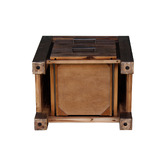 Southern Stylers Chocolate Belmont Acacia Wood Bedside Table