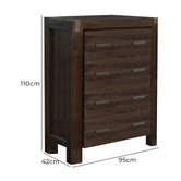 Southern Stylers 4 Piece Chocolate Belmont Bedroom Set