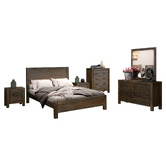 Southern Stylers 5 Piece Chocolate Belmont Bedroom Set