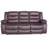 Southern Stylers Ipanema 3 Seater Faux Leather Recliner Sofa
