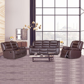 Southern Stylers Ipanema 6 Seater Faux Leather Recliner Sofa &amp; Armchair Set