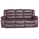Southern Stylers Ipanema 6 Seater Faux Leather Recliner Sofa &amp; Armchair Set