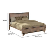 Southern Stylers 3 Piece Hazel Acacia Wood Bedroom Set