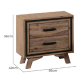 Southern Stylers 3 Piece Hazel Acacia Wood Bedroom Set