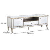 Southern Stylers Sierra Mirrored TV Unit