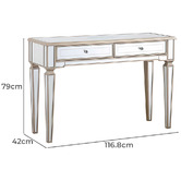 Southern Stylers Sierra Mirrored Console Table