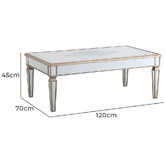 Southern Stylers Sierra Mirrored Coffee Table