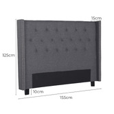 Southern Stylers Charcoal Milano Queen Headboard