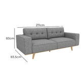 Southern Stylers Jagoda 3 Seater Upholstered Sofa