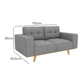 Southern Stylers Jagoda 2 Seater Upholstered Sofa