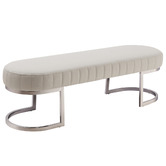 Southern Stylers Ethan Velvet Ottoman Bench