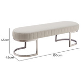 Southern Stylers Ethan Velvet Ottoman Bench