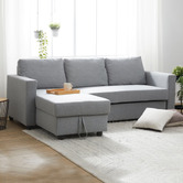 Southern Stylers Grey Yarra 3 Seater Sofa Bed