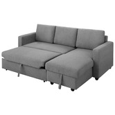 Southern Stylers Grey Yarra 3 Seater Sofa Bed