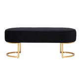 Southern Stylers Simons Velvet Ottoman Bench